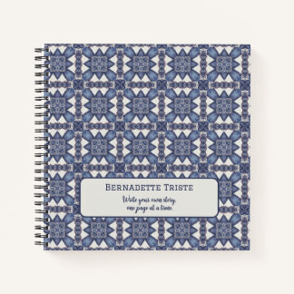 Individuelle Name Wasserfarbenes Abstraktes geomet Notizbuch