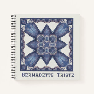 Individuelle Name Wasserfarbenes Abstraktes geomet Notizbuch