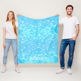 Individuelle Name Wasserrippwasser Textur moderne Fleecedecke