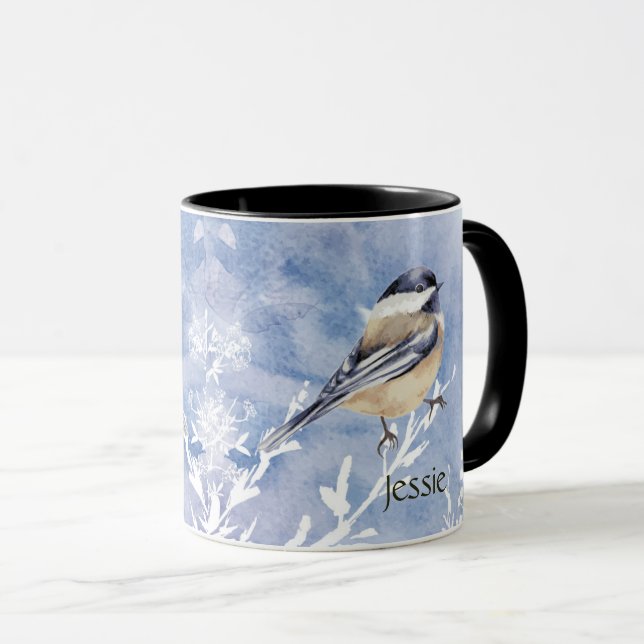 Individuelle Name Watercolor Tasse (VorderseiteRechts)