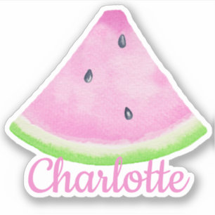 Individuelle Name Watermelon Slice Sticker für Kin