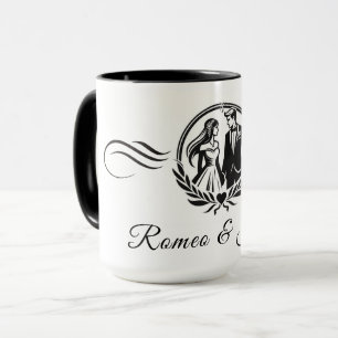 Individuelle Name Wedding Liebe Signieren Combo Ta Tasse