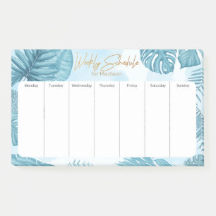 Individuelle Name Weekly Planner Post-it Klebezettel