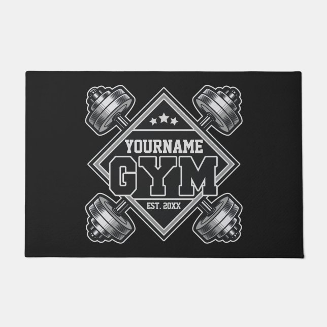 Individuelle Name Weightlift Zuhause Crossfit Gym Fußmatte (Vorderseite)