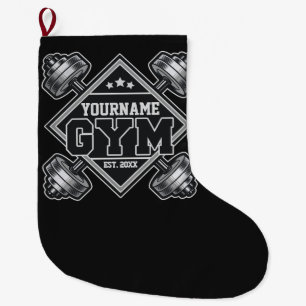 Individuelle Name Weightlift Zuhause Crossfit Gym Großer Weihnachtsstrumpf