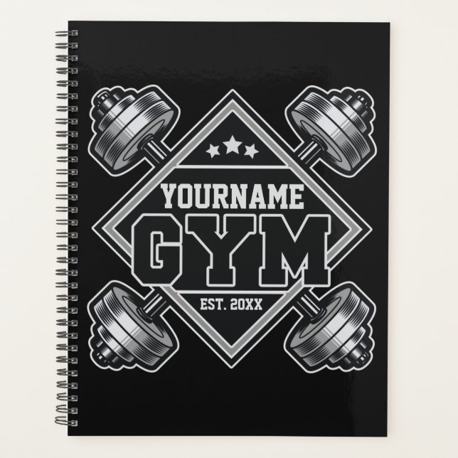 Individuelle Name Weightlift Zuhause Crossfit Gym Planer (Vorderseite)