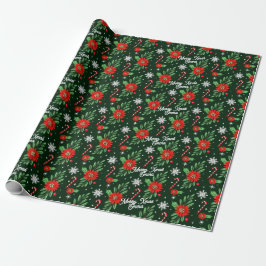 Individuelle Name Weihnachten Brillenfarben Wrappe Geschenkpapier