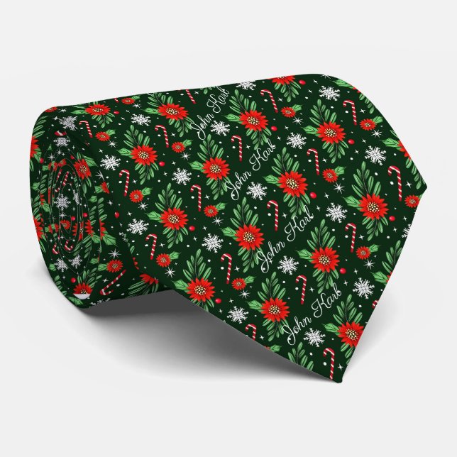 Individuelle Name Weihnachten Krawatte (Gerollt)