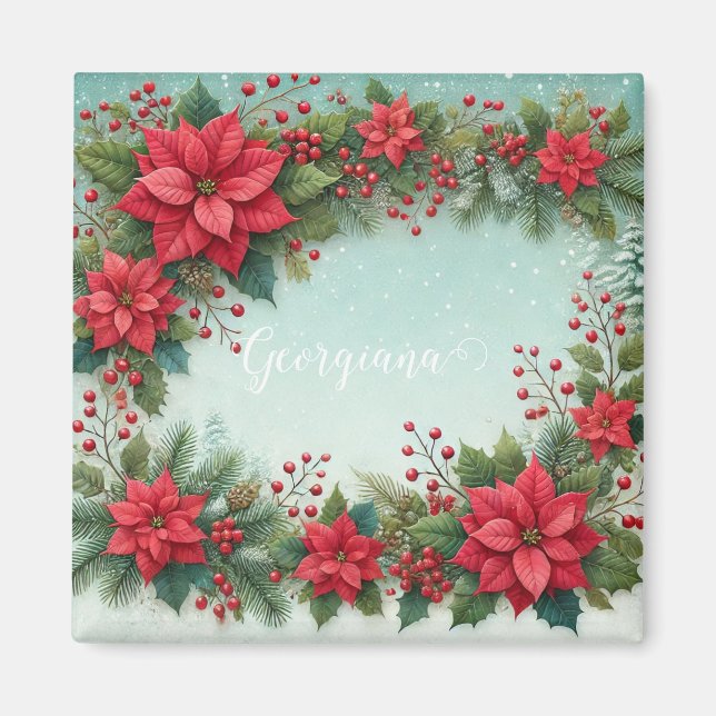 Individuelle Name Weihnachten Magnet (Vorne)