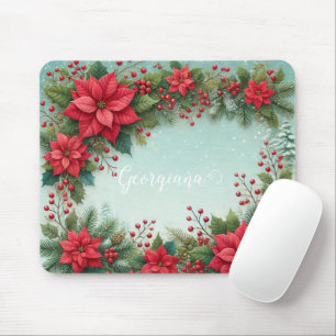 Individuelle Name Weihnachten Mousepad