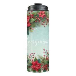 Individuelle Name Weihnachten Thermosbecher