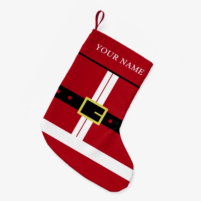 Individuelle Name Weihnachts-Strumpf Santa Design Kleiner Weihnachtsstrumpf (Vorderansicht (hängend))