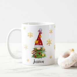 Individuelle Name Weihnachtsbaum Gnome Classic Tas Kaffeetasse