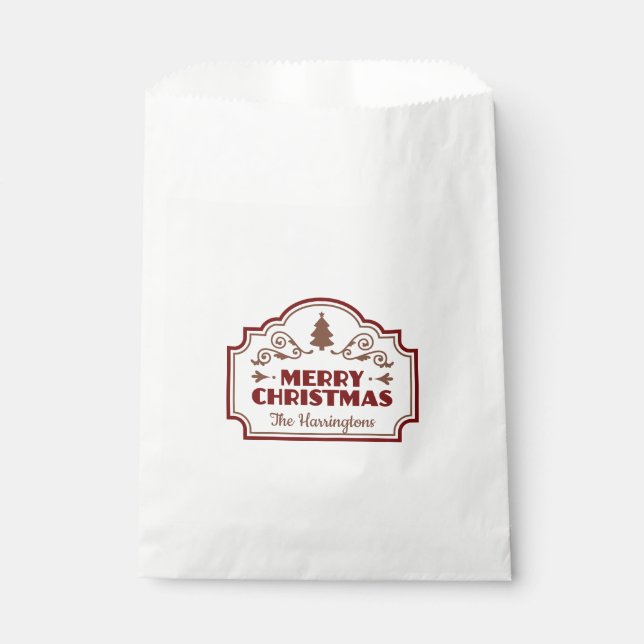 Individuelle Name Weihnachtsgeschenke Geschenktütchen (Vorderseite)