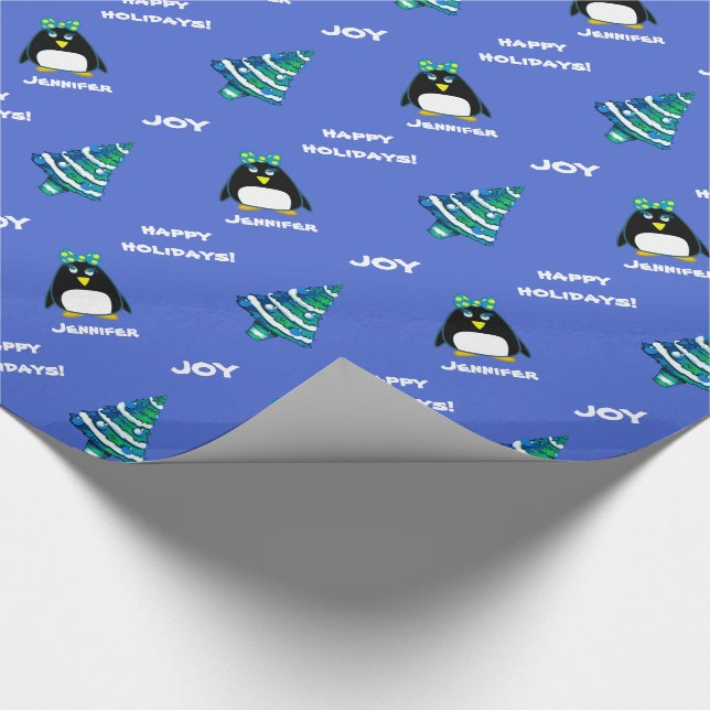 Individuelle Name Weihnachtsgeschenkpapier Geschenkpapier (Ecke)