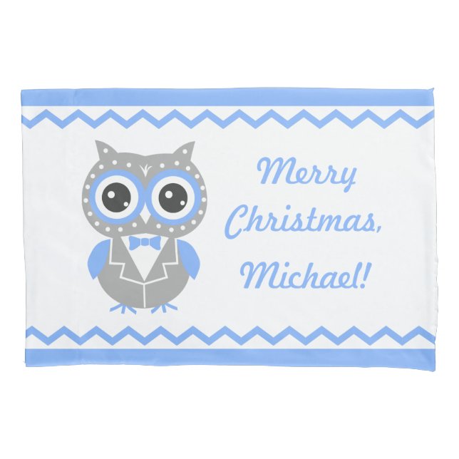 Individuelle Name Weihnachtsjunge Pillowcase, umge Kissenbezug (Vorderseite)