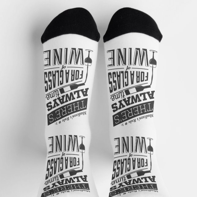Individuelle Name Weinangebot Socken (Oben)