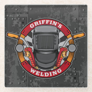 Individuelle Name Welder Metal Fabricator Welding  Glasuntersetzer