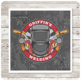 Individuelle Name Welder Metal Fabricator Welding Serviette