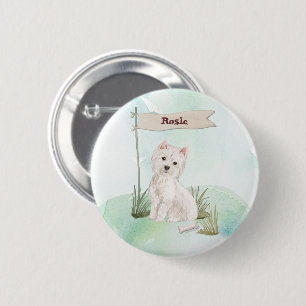 Individuelle Name Westie Pet Dog Button