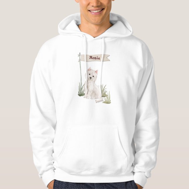 Individuelle Name Westie Pet Dog Hoodie (Vorderseite)