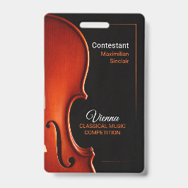 Individuelle Name - Wettbewerb für klassische Musi Ausweis
