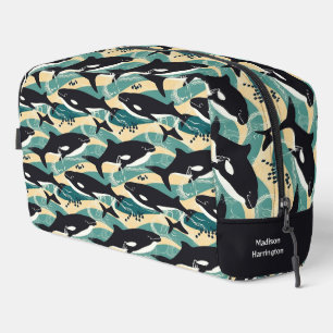 Individuelle Name Whales Pattern Waschbeutel