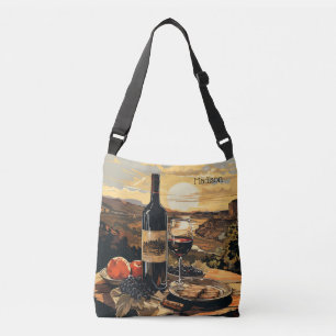 Individuelle Name Wine Lover Tragetaschen Mit Langen Trägern