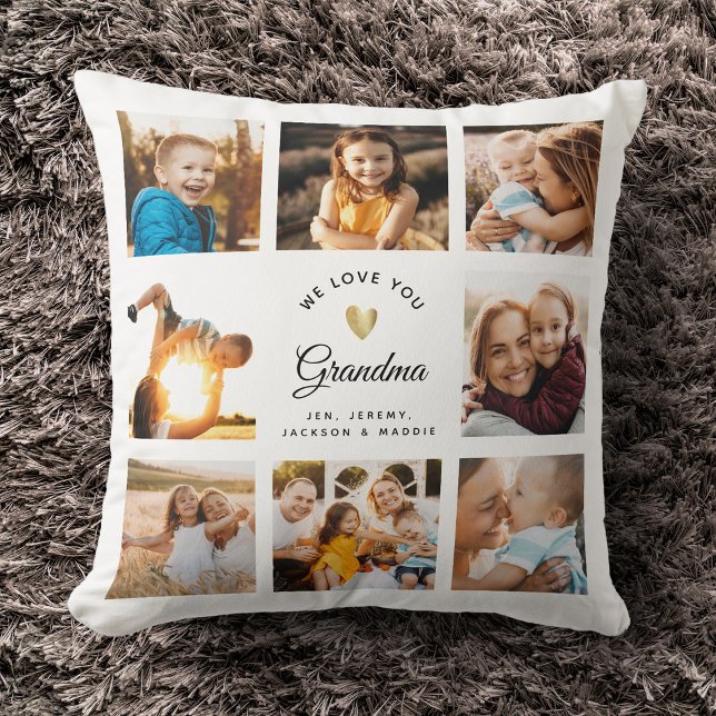 Individuelle Name Wir Liebe Sie Oma Modernes Foto Kissen (Von Creator hochgeladen)