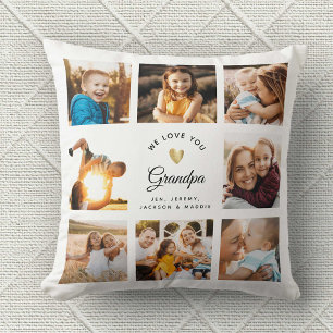 Individuelle Name Wir Liebe Sie Opa Modernes Foto Kissen