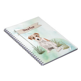 Individuelle Name Wire Hairs Jack Russell Pet Dog Notizblock