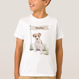 Individuelle Name Wire Hairs Jack Russell Pet Dog T-Shirt