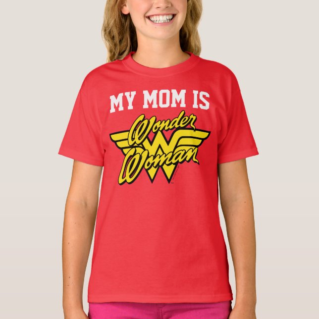 Individuelle Name Wonder Woman Logo T-Shirt (Vorderseite)