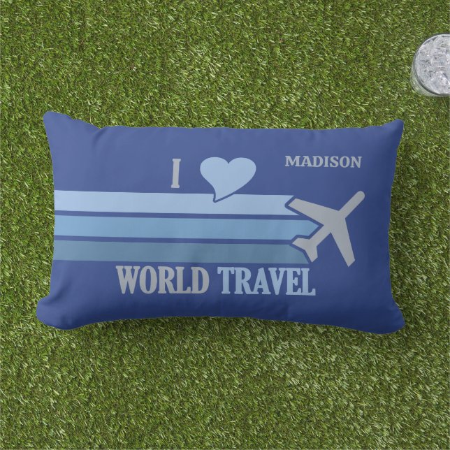 Individuelle Name World Travel Kissen Für Draußen (Gras)
