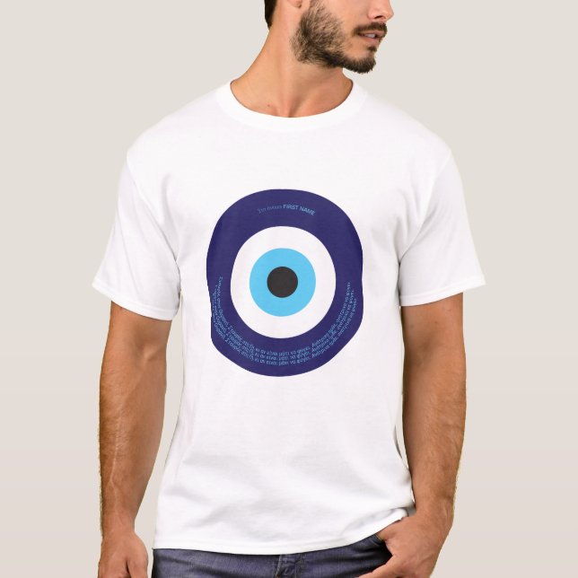 Individuelle Name wünscht / zaubern vor bösen Auge T-Shirt (Vorderseite)