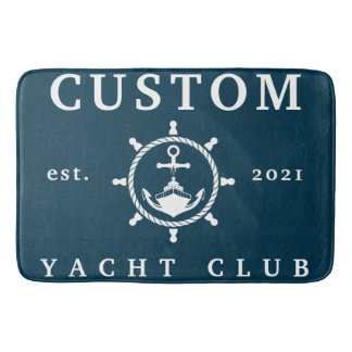 Individuelle Name Yacht Club Rug, Custom Rug for Y Badematte