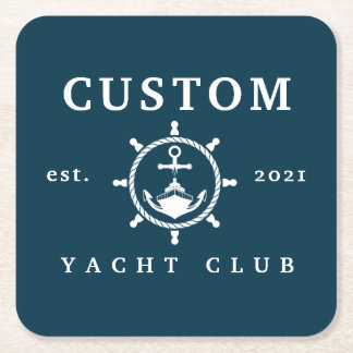 Individuelle Name Yacht Untersetzer, individuelle  Rechteckiger Pappuntersetzer