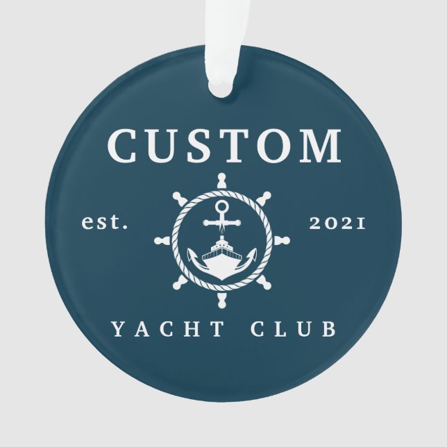 Individuelle Name Yachtdekoration, individuelle Ya Ornament (Vorderseite)