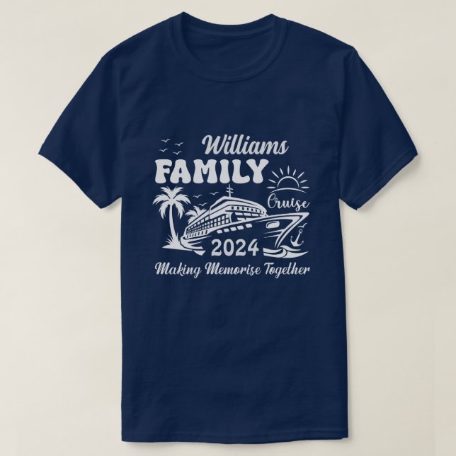 Individuelle Name Year Family Cruise Group Matchin T-Shirt (Design vorne)