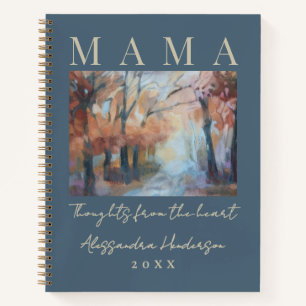 Individuelle Name Year Mama denkt Dusty Blue Boho Notizbuch