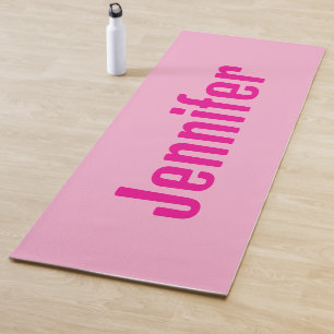 Individuelle Name Yoga Mat - Rosa und Magenta Pers Yogamatte