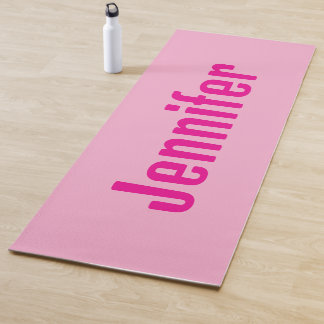 Individuelle Name Yoga Mat - Rosa und Magenta Pers Yogamatte