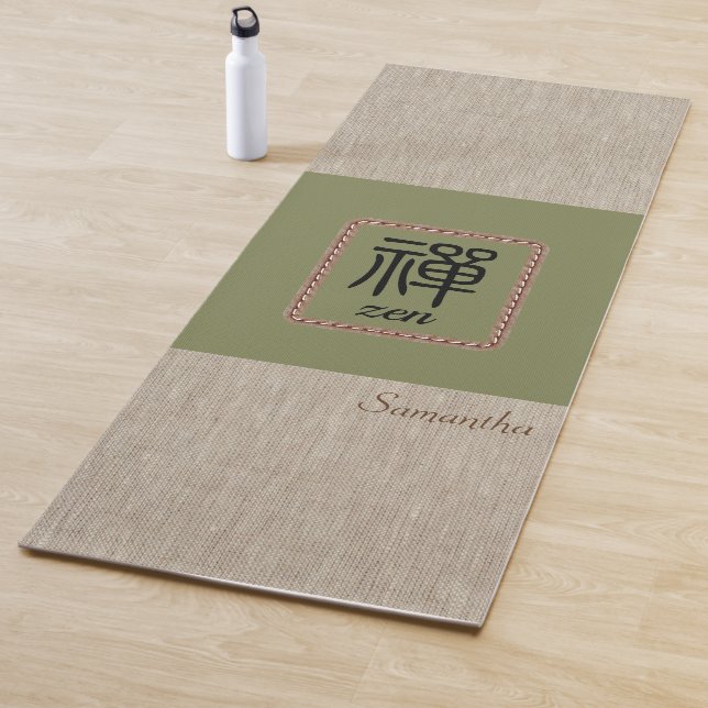 Individuelle Name Zen-Braungras-Einbruch-Yogamat Yogamatte (Beispiel)