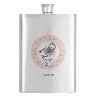 Individuelle Name Zodiac Sign Scorpio Flachmann
