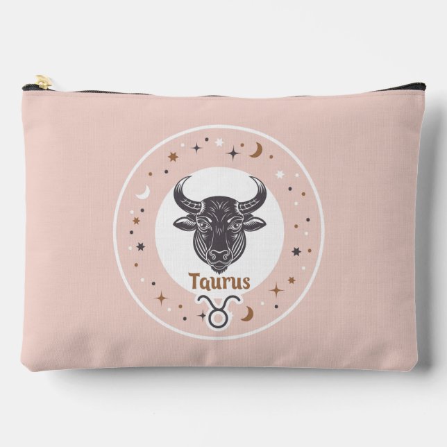 Individuelle Name Zodiac Sign Taurus Zubehörtasche (Vorderseite)