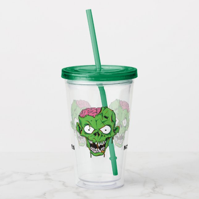 Individuelle Name Zombie Tumblers Acryltrinkbecher (Links)