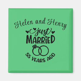 individuelle Name zum 55. Geburtstag der Hochzeit  Magnet