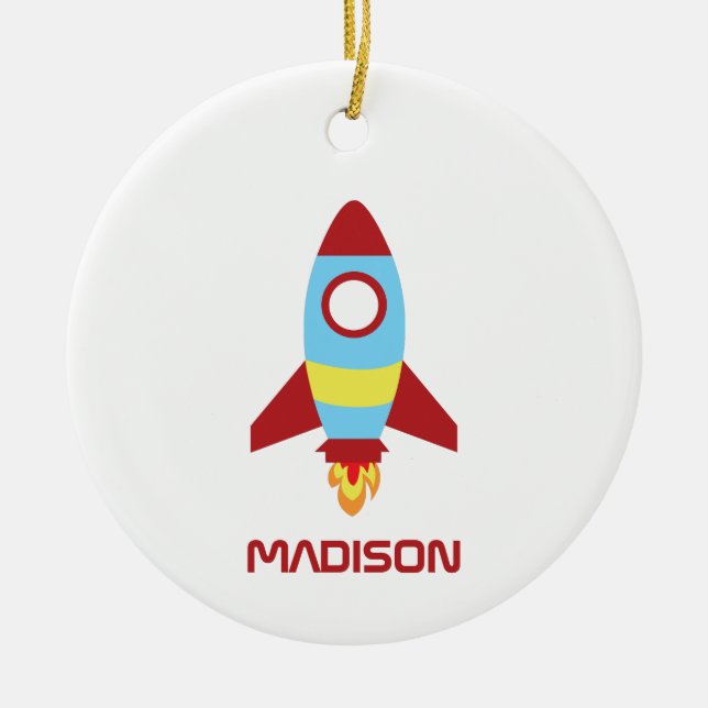 Individuelle Name zum Starten des Raketenabwehrsys Keramik Ornament (Vorne)