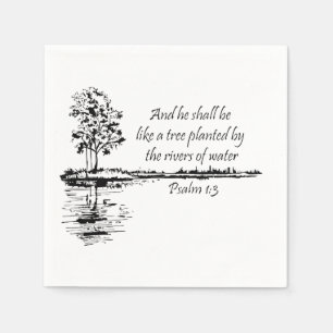 Individuelle Name zur Förderung der Schrift Psalm  Serviette