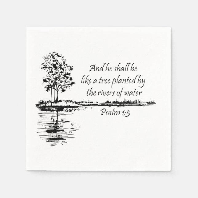 Individuelle Name zur Förderung der Schrift Psalm  Serviette (Vorderseite)